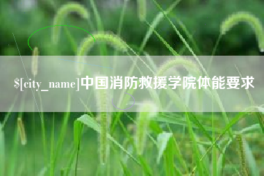 鹤岗中国消防救援学院体能要求