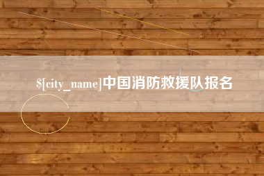 鹤岗中国消防救援队报名