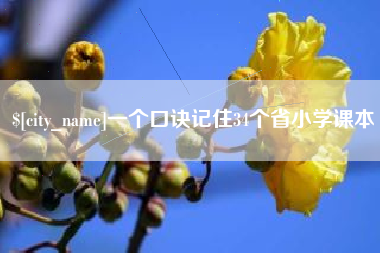 鹤岗一个口诀记住34个省小学课本