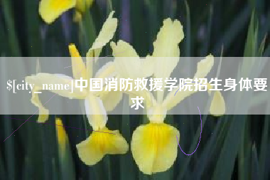 鹤岗中国消防救援学院招生身体要求