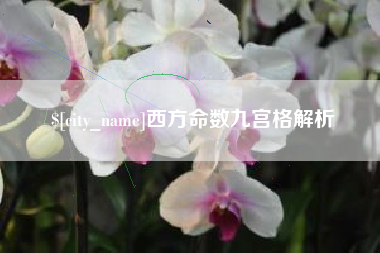鹤岗西方命数九宫格解析