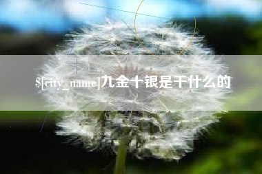 鹤岗九金十银是干什么的