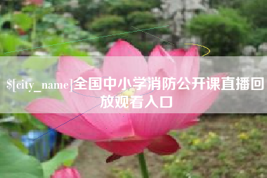 鹤岗全国中小学消防公开课直播回放观看入口