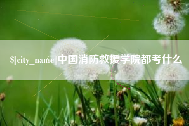 鹤岗中国消防救援学院都考什么