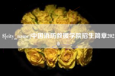 鹤岗中国消防救援学院招生简章2020