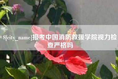 鹤岗报考中国消防救援学院视力检查严格吗