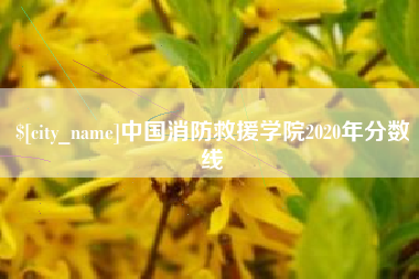 鹤岗中国消防救援学院2020年分数线